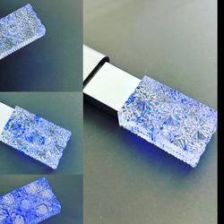 東京切子USBメモリー64　LED  未来開拓　クリスタル 5枚目の画像