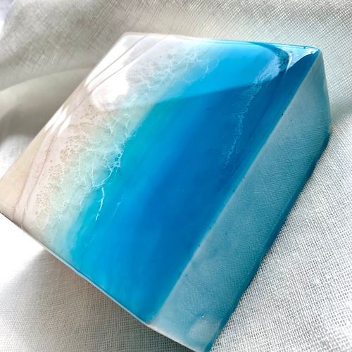 置ける海① レジンアート 海 絵画 fumio 通販｜Creema(クリーマ) 16760647 