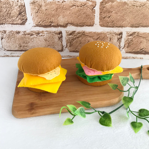 NEW》選べるドリンク付き☆ハンバーガーセット フェルト
