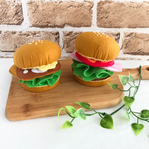 ハンバーガー柄。オーダー受付中。