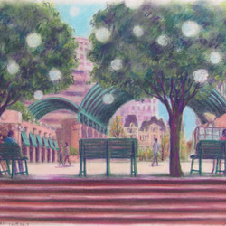 恵比寿ガーデン・プレイス前（パステル画） 1枚目の画像