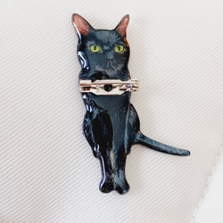 黒猫のブローチ(送料無料) 2枚目の画像