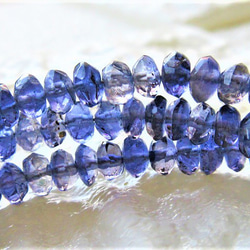 【A32】　ネックレス　天然石ビーズ　梅銀細工　カットアイオライト　半貴石　３月誕生石 12枚目の画像