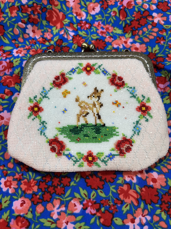 プラナカンビーズ刺繍 がま口ポーチ がま口 ビーズワーク 通販