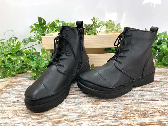 袋縫い13㎝丈のレースアップシューズIC-500 9枚目の画像