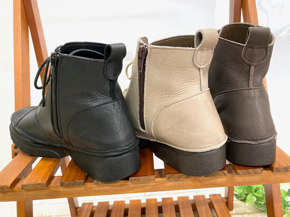 袋縫い13㎝丈のレースアップシューズIC-500 7枚目の画像