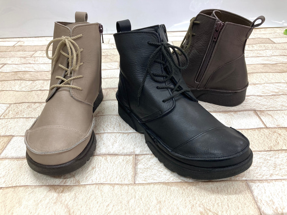 袋縫い13㎝丈のレースアップシューズIC-500 13枚目の画像