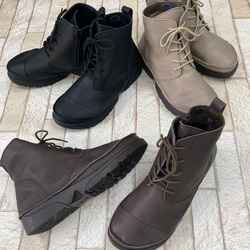 袋縫い13㎝丈のレースアップシューズIC-500 2枚目の画像