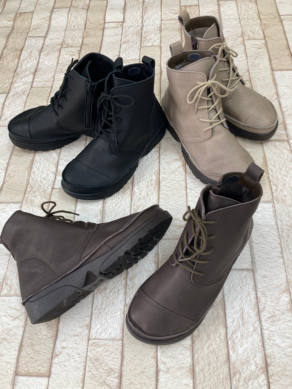 袋縫い13㎝丈のレースアップシューズIC-500 2枚目の画像