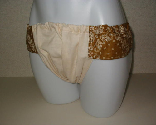 noriピ-ハンドメイドふんどしパンツダブルガーゼ FS68 綿100％Wガーゼ ふんどしパンツ ハンドメイドM-L ピンク