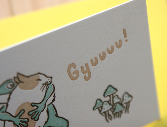 活版印刷カード　ハグしようよ 3枚目の画像