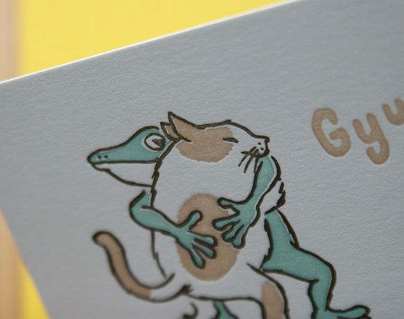 活版印刷カード　ハグしようよ 4枚目の画像