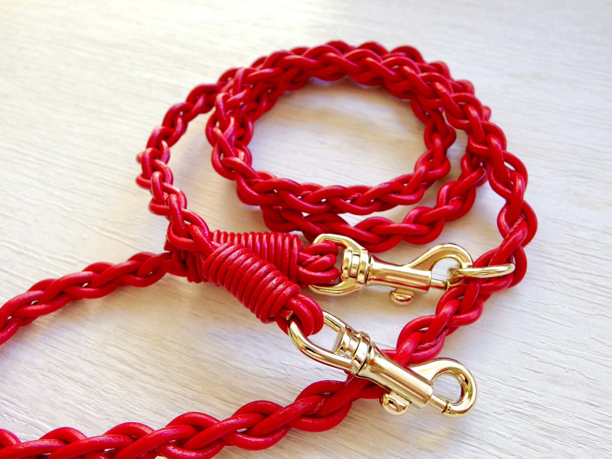 本革編みのカフェリード/レッド　頑強タイプ