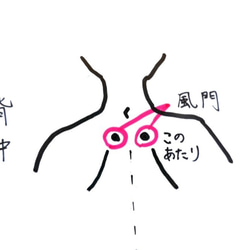 ツボ(風門/水突)のあたため 小豆カイロ＆カバー リバティ メイベル  喘息 喉 首 布小物 母の日 5枚目の画像