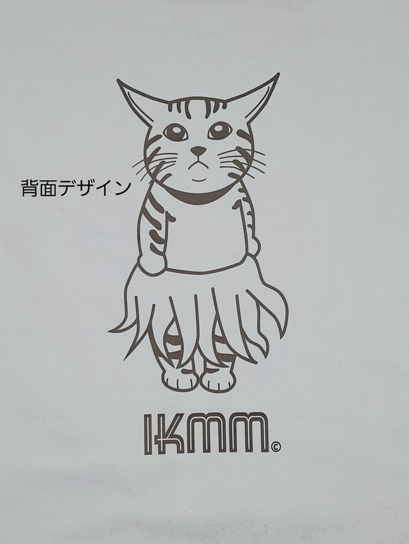 《長袖Tシャツ》IKAMIMI猫　アシッドブルー　ユニセックス（男女兼用） 7枚目の画像