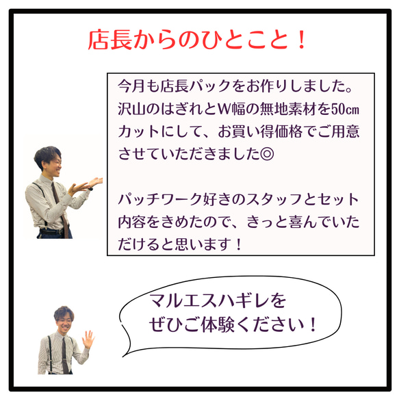 【2023年11月限定！】店長おすすめ！　はぎれパック 9枚目の画像