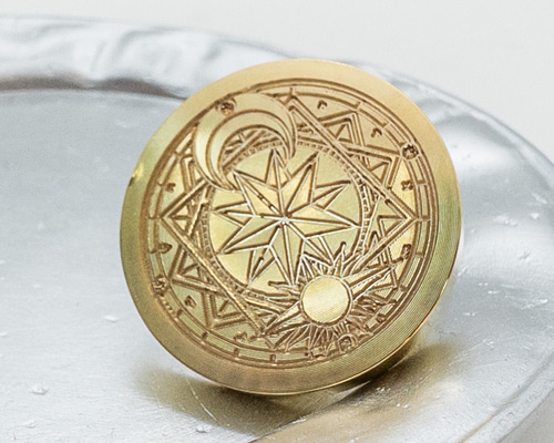 シーリングスタンプ ヘッドのみ 月星太陽 魔法陣 30mm