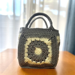 ハンドメイド フラワーモチーフバッグ かぎ針編み 毛糸フラワーモチーフバッグ - fleur crochet