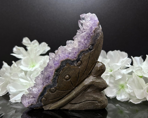 ハイグレード AAA商品 ピンクアメジスト 蝶々 天然石 結晶 ハイグレード AAA商品 ピンクアメジスト 蝶々 天然石 結晶