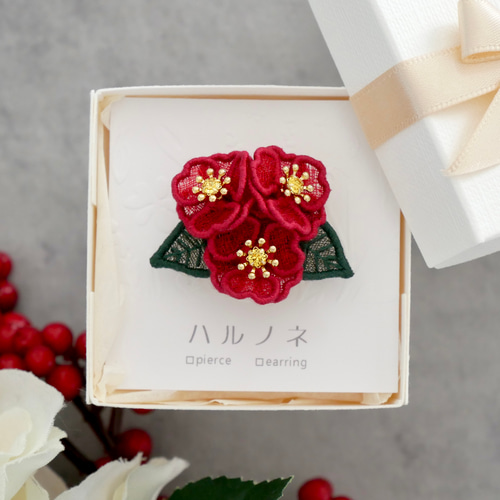 お着物のみ　フルセット　椿　お花　手刺繍　着物　付け下げ　I1 楽天市場】[ 洗える半衿 ] 刺繍半衿 梅椿（薄ピンク）日本製