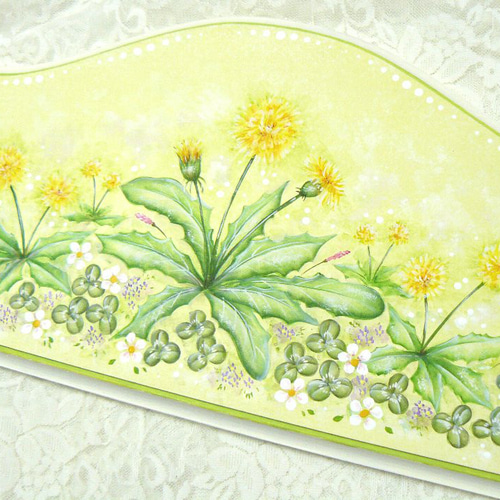 トールペイント❤たんぽぽのプレート（受注製作） 表札・ネーム