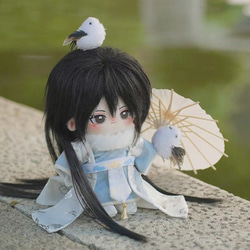 緑の髪と赤い目イェ・メン 20cm 着せ替えぬいぐるみ 無属性 三つ