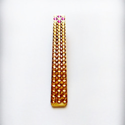 ホワイト・ピンクで可愛く ゴールドヘアクリップ 4枚目の画像