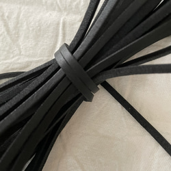 【 レザーロープ 】ブラック 人工皮革 長さ1０ｍ （5m×2）太さ3mm 3枚目の画像