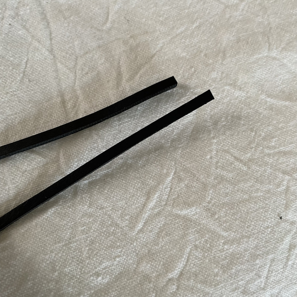 【 レザーロープ 】ブラック 人工皮革 長さ1０ｍ （5m×2）太さ3mm 4枚目の画像