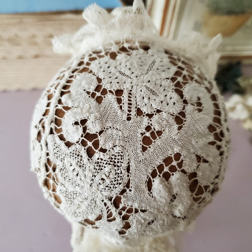 フランスアンティーク レースの小さなボネ レース Mon Atelier