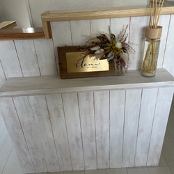 【段差】カウンター　レジ　アンティーク　荷物置付　幅90✖︎高さ105✖︎奥行き38センチ 2枚目の画像