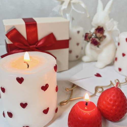 ハートの〈LOVE〉キャンドル アロマキャンドル 誕生日 プレゼント