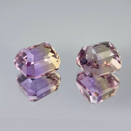 ◇ ソ付 アメトリン 合計10.294ct ペア ルース オクタゴン 天然石 
