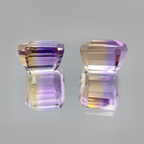 ◇ ソ付 アメトリン 合計10.294ct ペア ルース オクタゴン 天然石 