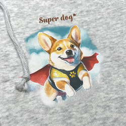 【 ”ヒーロー”シリーズ　犬種選べる 裏起毛×フルジップパーカー 】 犬　ペット　プレゼント　うちの子　犬グッズ 11枚目の画像