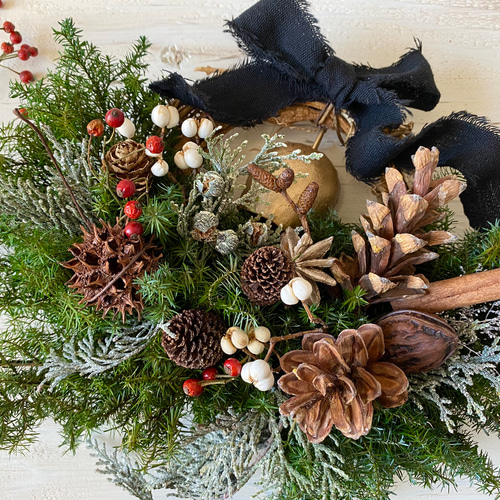 No153 でっかいリボンとリンリンベル♪キラキラクリスマスリース❅2024 No153 でっかいリボンとリンリンベル♪キラキラクリスマスリース❅2024