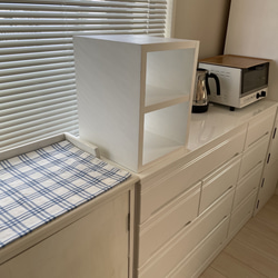 アイアントースターラック・角パイプ仕様・白 アイアントースターラック・角パイプ・白 棚・シェルフ・ラック