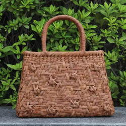 山葡萄蔓 編み込みかごトートバッグ 編み込みデザイン 山葡萄蔓 編み込みかごトートバッグ 編み込みデザイン 山葡萄蔓