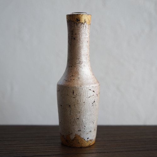 フラワーベース 一輪挿し 和風 金箔 銀箔 ドライフラワー