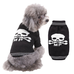 ペット服 犬 ハロウィン 小型犬用服 ペットセーター 犬服 犬のセーター 頭蓋骨 7枚目の画像