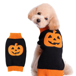 ペット服 犬 ハロウィン 小型犬用服 ペットセーター 犬服 犬のセーター 頭蓋骨 9枚目の画像