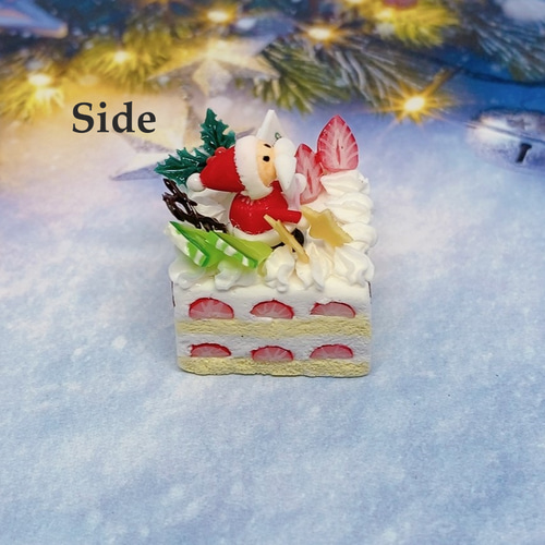 サンタクロースのクリスマススクエアケーキ ミニチュアケーキ その他