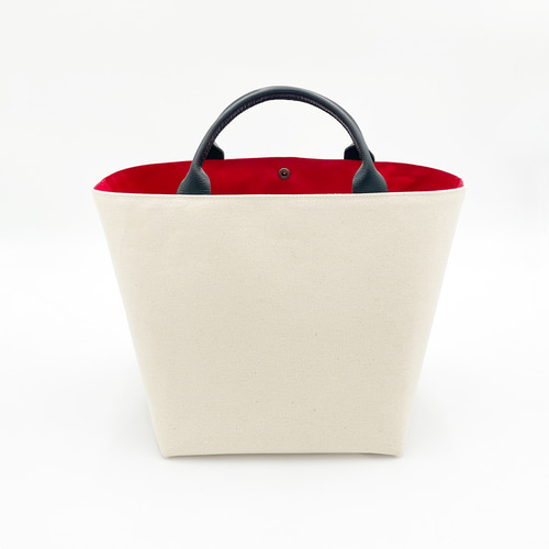受注制作》大人のための帆布トート【キナリ×レッド】 トートバッグ SUN 