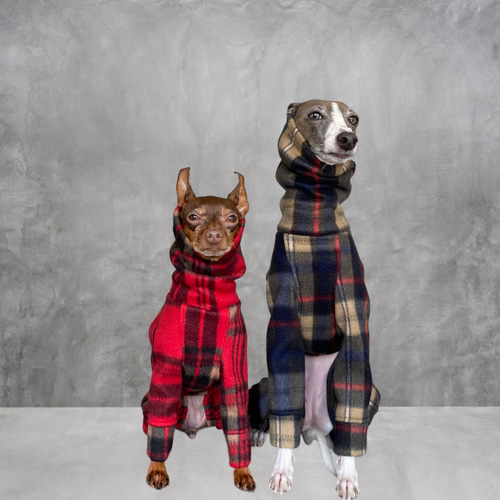 【ミニピン トイマン イタグレ ウィペット】クラシカルフリース カバーオール ミニピン トイマン イタグレ ウィペット】クラシカルフリース カバーオール