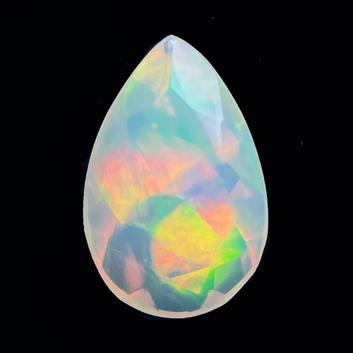 エチオピア オパール 1.27ct ルース ファセット ペアシェイプ 天然石  