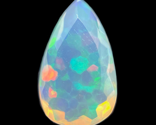 ハニカム エチオピア オパール 0.97ct ルース ファセット ペアシェイプ