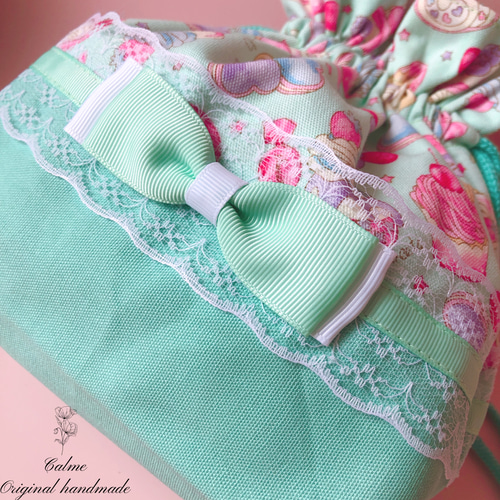 入園入学2026 お弁当袋 幼稚園 女の子 かわいい ゆめかわ リボン 入園