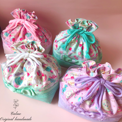 入園入学2026 お弁当袋 幼稚園 女の子 かわいい ゆめかわ リボン 入園