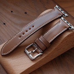 -現貨 Horween shell cordovan 馬臀 威士忌 Apple watch錶帶訂製 第8張的照片