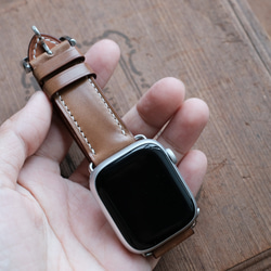 -現貨 Horween shell cordovan 馬臀 威士忌 Apple watch錶帶訂製 第6張的照片